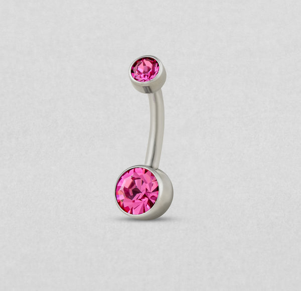 PINK CZ NAVEL